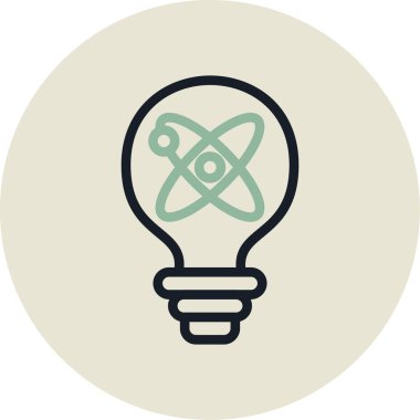 atom. Web simgesi basit illüstrasyon