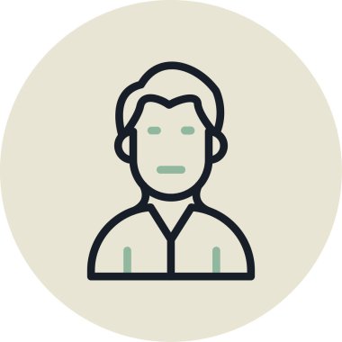 Adamım. Web simgesi basit illüstrasyon