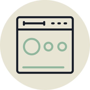 Web simgesi, basit vektör illüstrasyonu