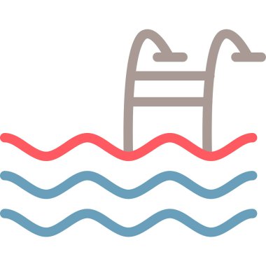 Su. Web simgesi basit illüstrasyon