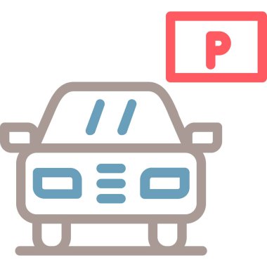 park araba vektör simgesi