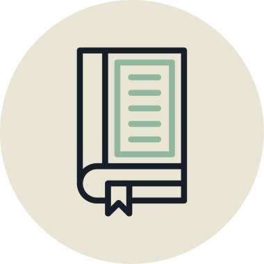 Bir kitap simgesinin vektör illüstrasyonu