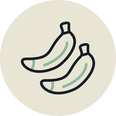 Muz renkli vektör simgesi