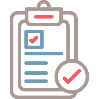 Kontrol listesi simgesi vektör illüstrasyonu