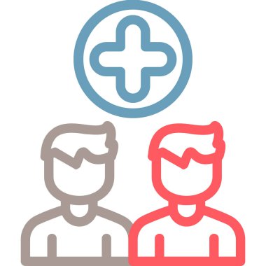 Doktor. Web simgesi basit illüstrasyon