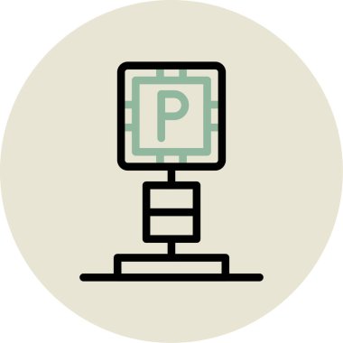 Park simgesi. Vektör çizim