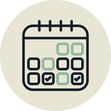 Takvim. Web simgesi basit illüstrasyon