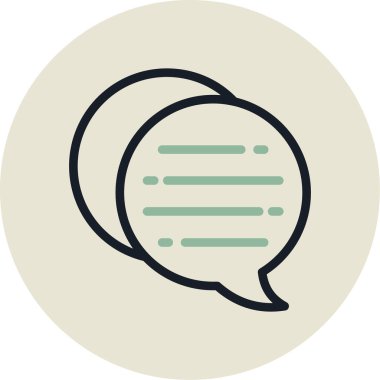 Konuşma balonu simgesinin illüstrasyon tasarımı