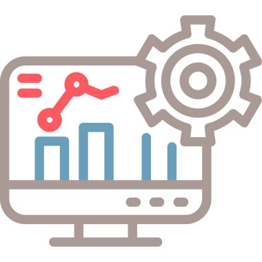 iş grafiği ikon vektör illüstrasyonu