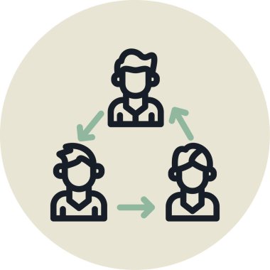 grup simgesi, vektör illüstrasyonu