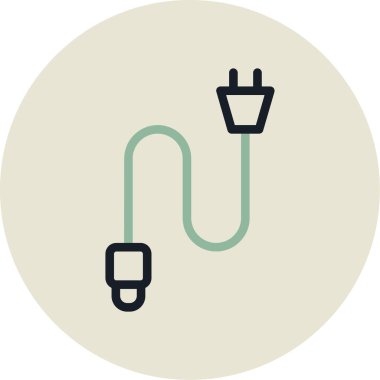 Elektrik dolgu simgesinin vektör illüstrasyonu