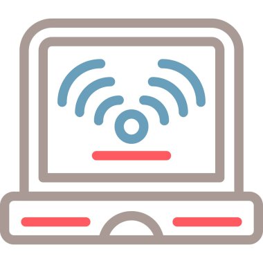 Kablosuz. Web simgesi basit illüstrasyon