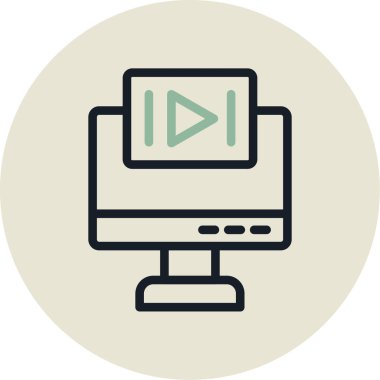 video vektör simgesi modern basit vektör illüstrasyonu