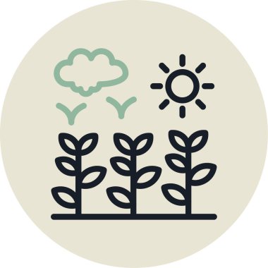 Bir ağaç simgesinin vektör illüstrasyonu