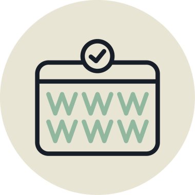 Web tarayıcı düz vektör simgesi