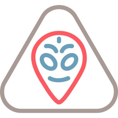 Bir harita simgesinin vektör illüstrasyonu