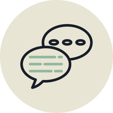sohbet web simgesi, vektör çizim
