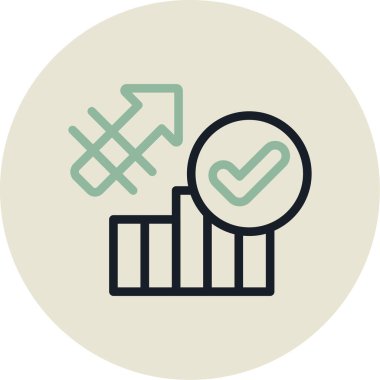 iş grafiği simgesi, vektör illüstrasyon tasarımı