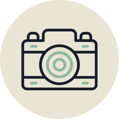 Kamera. Web simgesi basit illüstrasyon