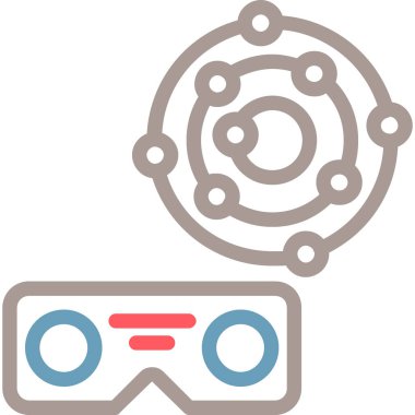 Vr. Web simgesi basit illüstrasyon