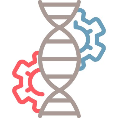 DNA simgesi, vektör illüstrasyonu