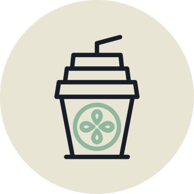 kahve fincanı ikonu vektör illüstrasyonu