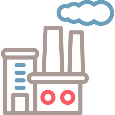 Fabrika. Web simgesi basit illüstrasyon