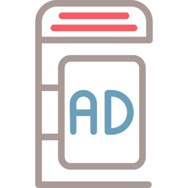 Düz stil reklam ikonu