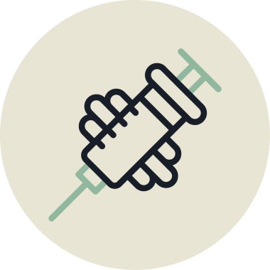 Şırınga simgesinin vektör illüstrasyonu