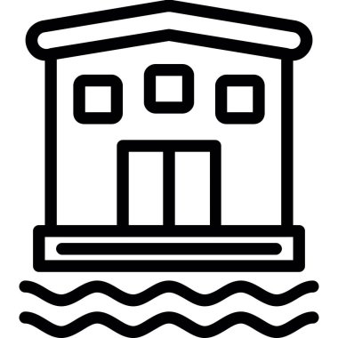 Otel binası ikonu. Beyaz arkaplanda izole edilmiş web tasarımı için taslak oluşturma vektör illüstrasyon simgesi