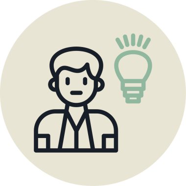 Fikir simgesi vektör illüstrasyonu