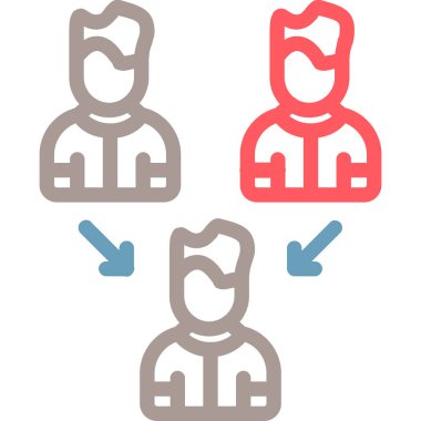 İş insanları vektör simgesi modern basit illüstrasyon