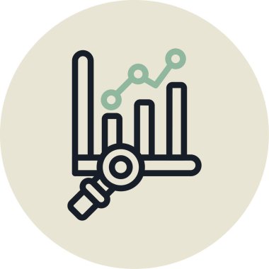 Tek bir izole grafik simgesinin vektör çizimi