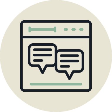 Sohbet simgesi vektör illüstrasyonu