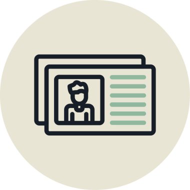 ID kart simgesi vektör illüstrasyonu