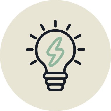 Fikir simgesi vektör illüstrasyonu