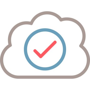 beyaz arkaplanda izole edilmiş bulut simgesi vektörü