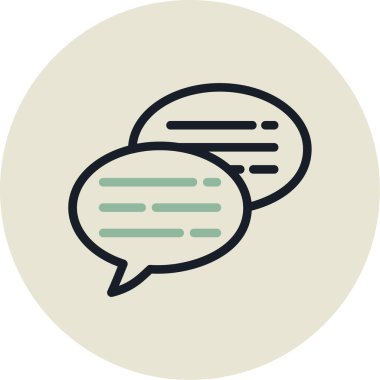 Konuş. Web simgesi basit illüstrasyon