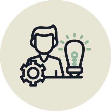 fikir simgesi, vektör illüstrasyonu