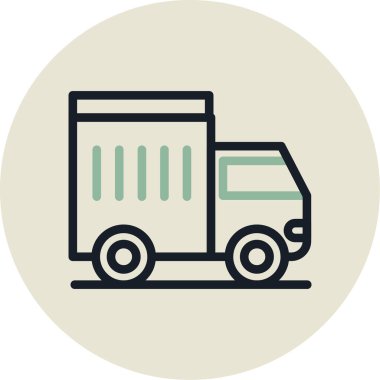 Bir kamyon simgesinin vektör çizimi