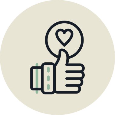 Bir kalp atış simgesinin vektör illüstrasyonu