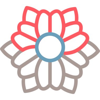 Bir çiçeğin vektör illüstrasyonu