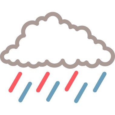 Bulut. Web simgesi basit illüstrasyon