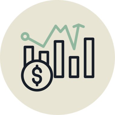 grafik simgesinin vektör illüstrasyonu