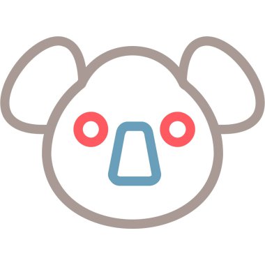 Bir robotun düz vektör çizimi.