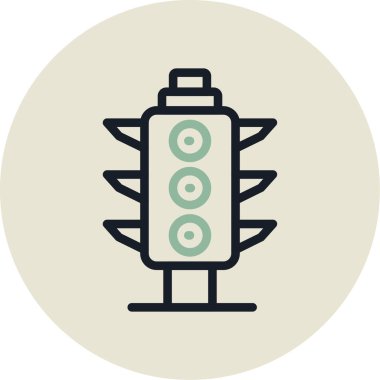 Bir benzin istasyonunun vektör simgesi