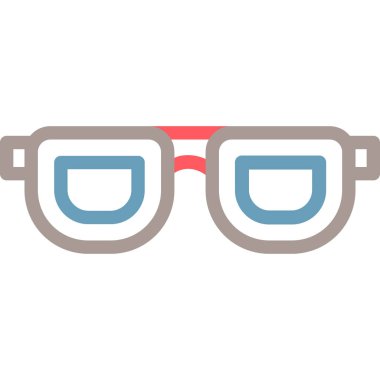 gözlüklerin düz simgesi