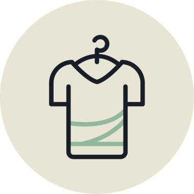 shirt simgesi vektör illüstrasyonu