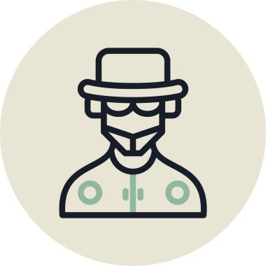 hırsız simgesi vektör illüstrasyonu