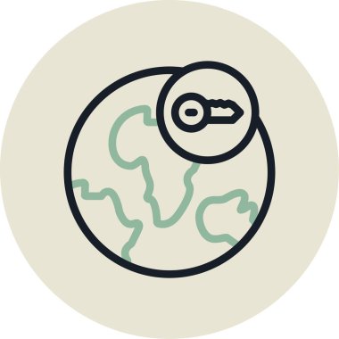 toprak küre simgesi, vektör illüstrasyonu